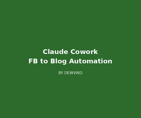Claude Cowork FB to Blog Automation